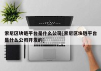 索尼区块链平台是什么公司[索尼区块链平台是什么公司开发的]